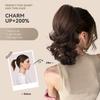 14 Inch Ponytail Extension - Clip in Ponytail Hair Extensions, Curly Wavy Pony Tails Hair Extensions, Synthetic Claw Clip Ponytail Extension for Women (Color: Medium Brown Mixed Honey Blonde) view 3