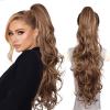 26 Inch Long Ponytail Extension - Soft Wavy Pony Tails Hair Extensions, Claw Clip Ponytail Extension, Synthetic Hair Extensions Ponytail, Clip in Ponytail (Color: Light Brown With Blonde Highlights) view 1
