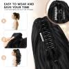 26 Inch Long Ponytail Extension - Soft Wavy Pony Tails Hair Extensions, Claw Clip Ponytail Extension, Synthetic Hair Extensions Ponytail, Clip in Ponytail (Color: Light Brown With Blonde Highlights) view 4