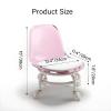 Acrylic Stool with Wheels, Pulley Stool and Backrest Heavy-Duty Pulley Wheels, 360Swivel Ergonomic with PU seat Cushion with Durable Cushioned Design for Home Garage Library (Color*2) view 2