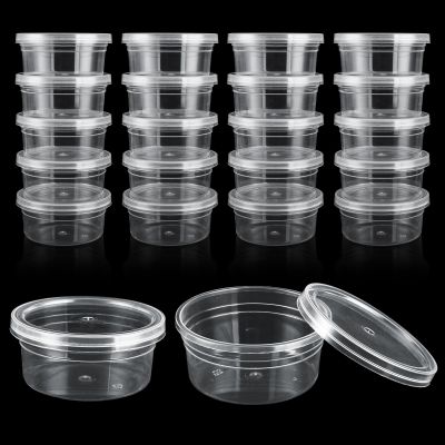 150 Pack 4oz Slime Containers with Lids, Small Plastic Storage Containers for Slime, Bead, Foam Ball, DIY Craft Making