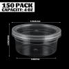 150 Pack 4oz Slime Containers with Lids, Small Plastic Storage Containers for Slime, Bead, Foam Ball, DIY Craft Making view 2