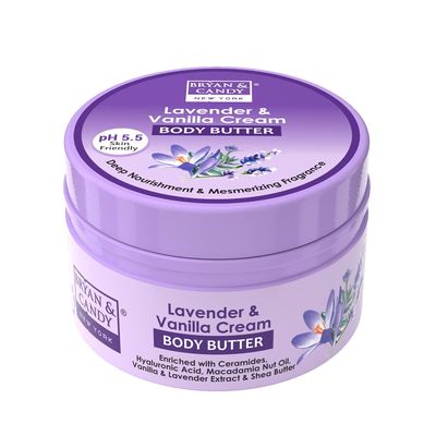B.R.Y.A.N. and C.A.N.D.Y. Lavender & Vanilla Body Butter 72hrs Moisturization 100% Vegan