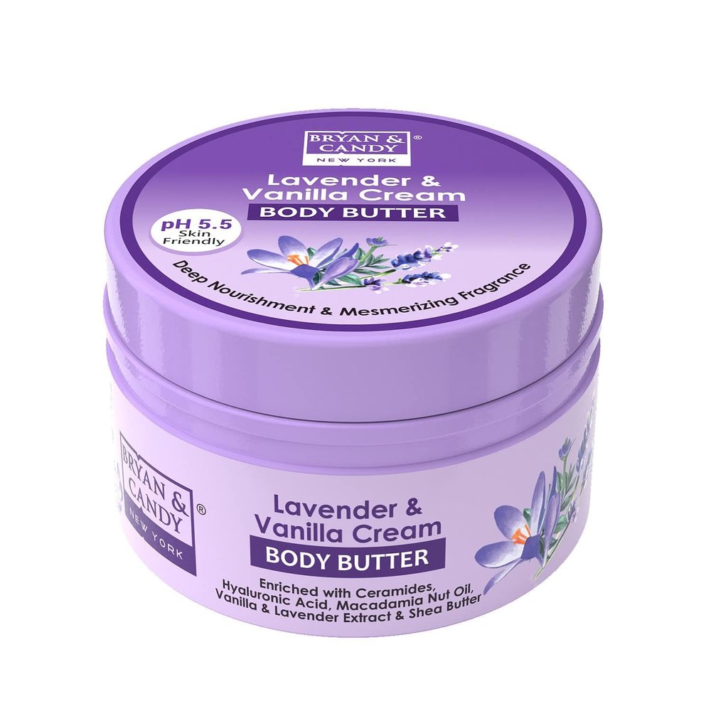 B.R.Y.A.N. and C.A.N.D.Y. Lavender & Vanilla Body Butter 72hrs Moisturization 100% Vegan