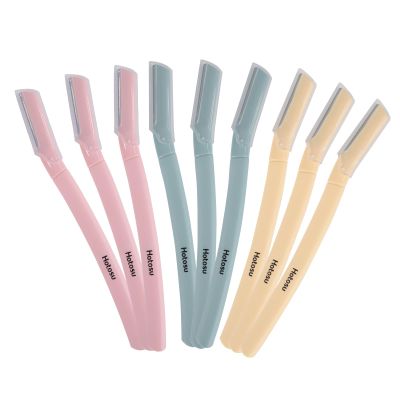 Face Razors for Women & Men Face Hair, Dermaplane Razor with Protective Cap, Womens Facial Razor for Peach Fuzz & Eyebrow Grooming, Travel Friendly Christmas Gift - 9pcs