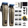 BESTBOMG Professional Hair Clippers for Men, Professional Barber Clippers and Trimmer Set, Mens Cordless Hair Clipper for Barbers Haircut Kit Fade, BS-807E (Bronze) view 1