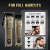 BESTBOMG Professional Hair Clippers for Men, Professional Barber Clippers and Trimmer Set, Mens Cordless Hair Clipper for Barbers Haircut Kit Fade, BS-807E (Bronze) view 4