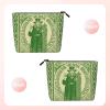GDSHJKLW Linen Makeup Bag For Women, Waterproof Travel Cosmetic Organizer Lightweight Zipper Travel Toiletry Bag Organizer Irish Blessing St Patrick'S Day Makeup Brushes Storage Bag view 2