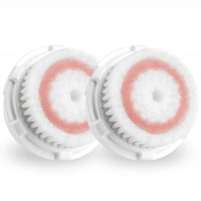 Pink Deep Whitening Replacement Brush Heads, Compatible with Clarisonic Mia 1, Mia 2, Mia Fit, Alpha Fit, Smart Profile Uplift, 2-Pack