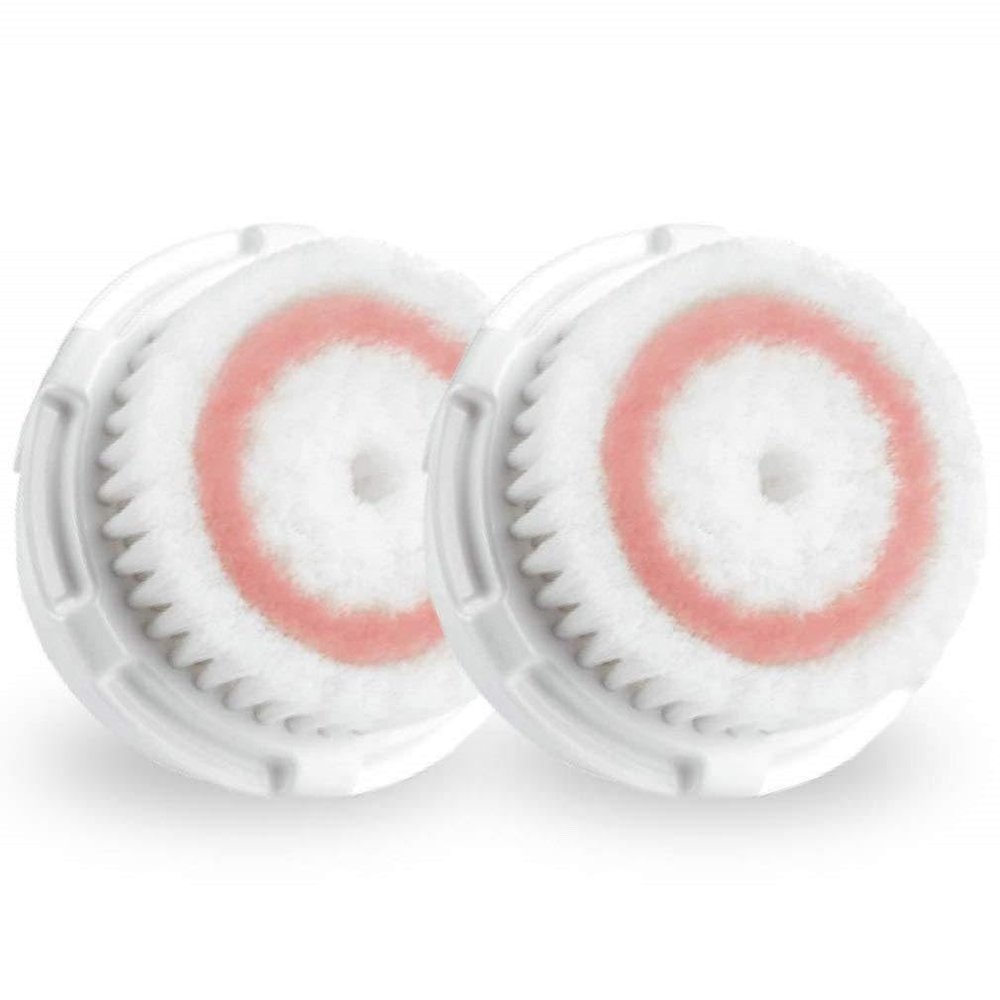 Pink Deep Whitening Replacement Brush Heads, Compatible with Clarisonic Mia 1, Mia 2, Mia Fit, Alpha Fit, Smart Profile Uplift, 2-Pack