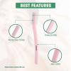 Face Razors for Women & Men Face Hair, Dermaplane Razor with Protective Cap, Womens Facial Razor for Peach Fuzz & Eyebrow Grooming, Travel Friendly Christmas Gift - 3pcs view 2