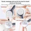 2Pcs Long Handle 2 in 1 Bath Brushes, Shower Body Brush with Sponge and Loofah,Back Scrubber Bath Mesh Sponge with Curved Long Handle for Skin Exfoliating Bath, Suitable for Wet or Dry (White) view 3