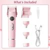Bikini Trimmer for Women,4 in1 Electric Razor & Shaver with Dual Ceramic Blades,Dermave Bikini Shaver,Body & Intimate Areas, 90min Cordless Runtime, Waterproof Travel Grooming Kit view 3
