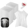 100 PCS 62X51 Inch Disposable Barbershop Capes,Disposable Hair Salon Capes, Clear Plastic Hair Dye Cape for Barbershop Hair Dye Washing view 1