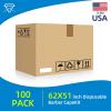 100 PCS 62X51 Inch Disposable Barbershop Capes,Disposable Hair Salon Capes, Clear Plastic Hair Dye Cape for Barbershop Hair Dye Washing view 2