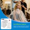 100 PCS 62X51 Inch Disposable Barbershop Capes,Disposable Hair Salon Capes, Clear Plastic Hair Dye Cape for Barbershop Hair Dye Washing view 4