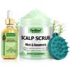 Rosemary Scalp Exfoliator & Clarifying Shampoo Scalp Scrub - 3-in-1 Scalp Treatment with Mint Oil Hair Treatment to Clarify and Remove Build Up - Silicone Scalp Massager Rosemary Oil for Hair Growth view 1
