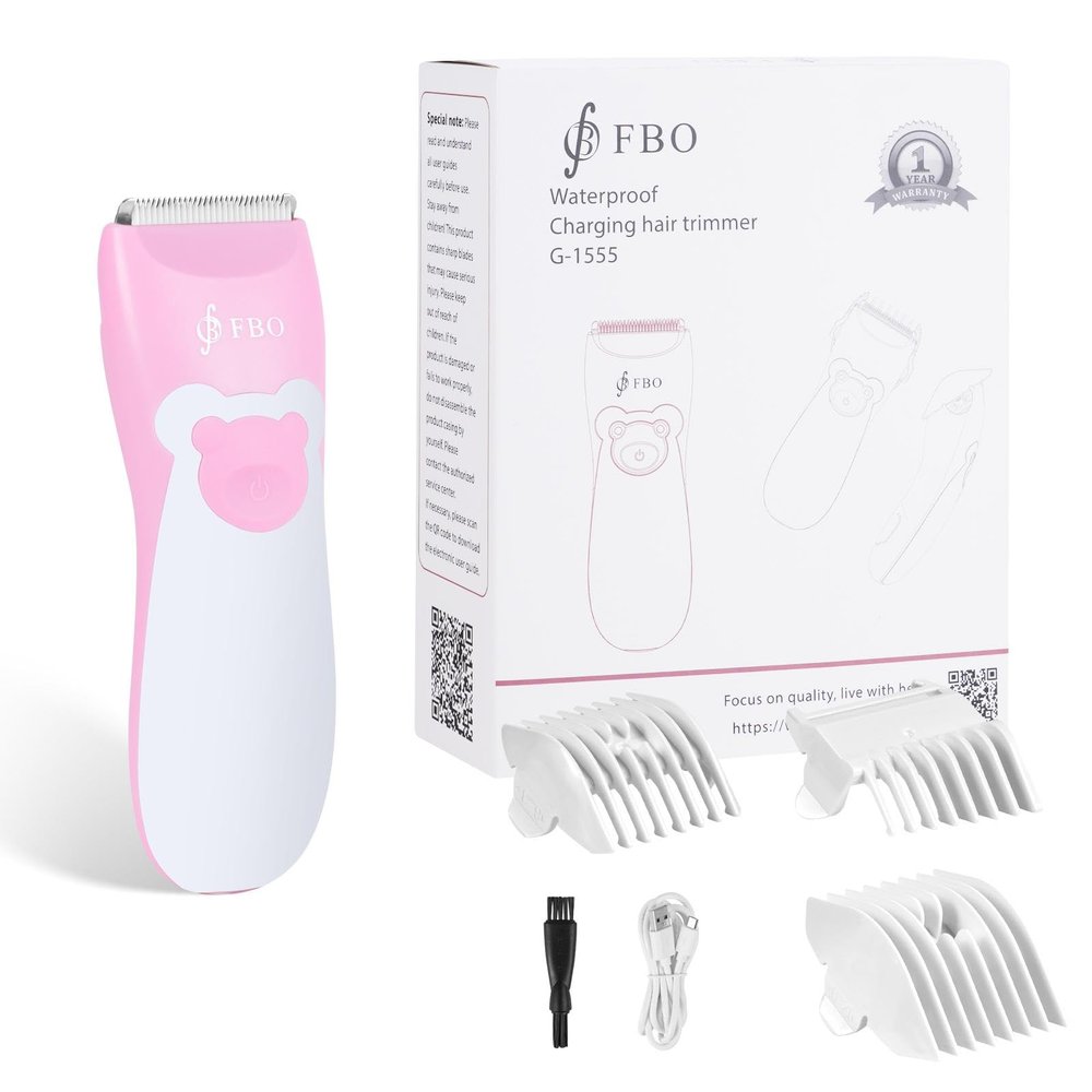 FBO bikini trimmer kit,body hair and beard trimmer,baby hair clipper,kids hair clipper,Multi-function trimmer,wet and dry,Super Quiet,cordless,rechargeable,ceramic blades,sharp,durable,smooth,painless