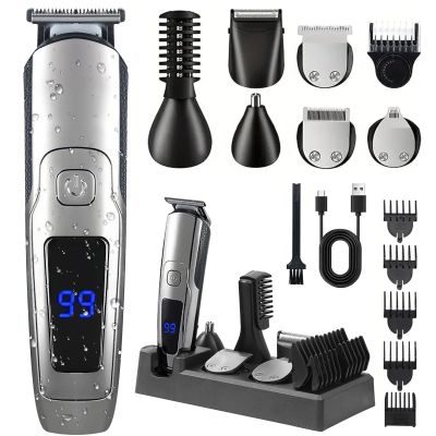 ritarga Beard Trimmer for Men, 20 Length Settings, Waterproof Electric Razor for Men, Hair Trimmer, Nose Hair Trimmer, Cordless Hair Clippers, All-in-One Grooming Kit