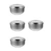 FOMIYES 4pcs Stainless Steel Shaving Cream Bowl for Men Durable Soap Dish with Lid Practical Shaving Bowl for Home Barber Use for Male Friends Silver view 1