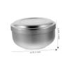 FOMIYES 4pcs Stainless Steel Shaving Cream Bowl for Men Durable Soap Dish with Lid Practical Shaving Bowl for Home Barber Use for Male Friends Silver view 4