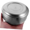 FOMIYES 2pcs Stainless Steel Shaving Bowl with Lid Durable Men Shaving Soap Bowl for Home Barber Use Compact Design for Easy Storage Practical Grooming Tool Silver view 4