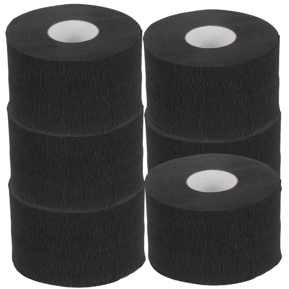 6 Rolls Stretchy Neck Paper Strips for Hair Cutting Barber Neck Strips for Comfortable Use Salons and Home Haircuts and Skin Friendly