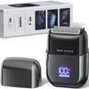 Telfun Mini Electric Foil Shavers for Men, Portable Men's Travel Facial Hair Groomer, USB-C Electric Beard Shaver with Full Body Waterproof & Big LED Display, Close Face Shaver for Head, Beard, & Neck view 1