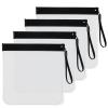 4Pcs Clear Toiletry Bag, TSA Approved Toiletry Bag Reusable Quart Bags for Travel Carry on Travel Accessories Waterproof & Leakproof Bags for Liquids Cosmetics Airport Security (Black) view 1