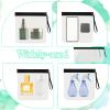 4Pcs Clear Toiletry Bag, TSA Approved Toiletry Bag Reusable Quart Bags for Travel Carry on Travel Accessories Waterproof & Leakproof Bags for Liquids Cosmetics Airport Security (Black) view 4