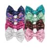 16Pcs Sequin Glitter Hair Bows Clips, 4.03.15Inch Bow Hairpin for Women, Girls Wedding, Hair Accessories, Clothing Decoration, Daily Life (White Pink) view 3