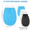 3 PCS Shower Scrub Gloves Korean Exfoliating Mitt Deep Exfoliating Glove Body Premium Bath Scrub Wash Mitt for Women Men Smooth Skin Bath Spa Tan Remover Keratosis Pilaris view 2