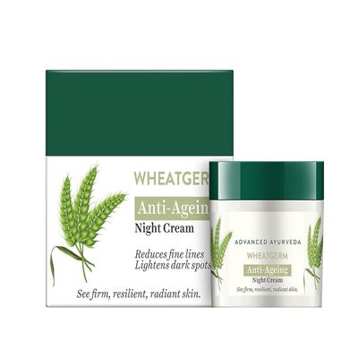 Wheat Germ Anti- Ageing Night Cream | Reduces Fine Lines | Lightens dark Spots | 100% Botanical Extracts | Suitable for All Skin Types | 50g