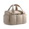 BAGSMART Toiletry Bag for Women with Dual-Padded Handles, Puffy Lightweight Makeup Bag for Makeup Accessories, Brushes Set, Travel-Sized Container, Camel view 1