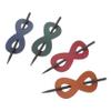 BIUDECO 8-Piece Leather Hair Barrette Set Adjustable Ponytail Holders Sturdy Design for Thick Hair Accessories for Women and Girls view 1
