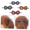 BIUDECO 8-Piece Leather Hair Barrette Set Adjustable Ponytail Holders Sturdy Design for Thick Hair Accessories for Women and Girls view 4