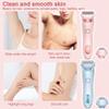 2-in-1 Womens Electric Shaver  USB Rechargeable Lady Bikini Trimmer with 3D Floating Blades & Waterproof Design, Face, Bikini, Legs & Underarms, Portable Hair Remover for Sensitive Skin, Pink+ Blue view 3