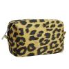 AGBIADD Fabric Leopard Print Design Cosmetic bag Makeup bag Soft Toiletry Bag for Women Travel Essentials (Yellow) view 1