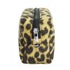 AGBIADD Fabric Leopard Print Design Cosmetic bag Makeup bag Soft Toiletry Bag for Women Travel Essentials (Yellow) view 3