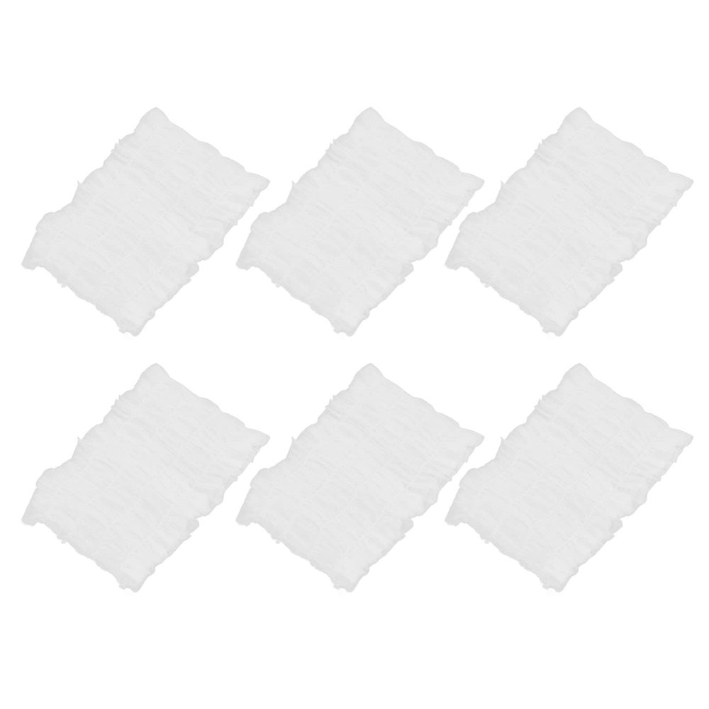 100pcs Disposable Spa Headband Soft Elastic Nonwoven Hair Band Makeup Skin Care White