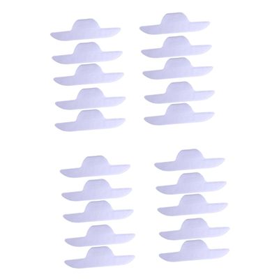 20Pcs Boat Shape Collar Neck Liner Pads Self Adhesive White