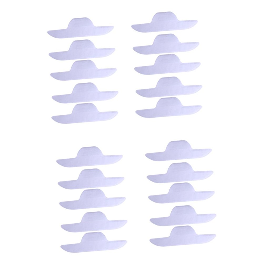 20Pcs Boat Shape Collar Neck Liner Pads Self Adhesive White