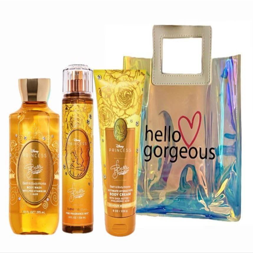 BELLEE - 3 Piece Bundle - White BarnBath Body/Work -Premium Beauty - Full Size and Hello Gorgeous Gift Bag (Packaging May Vary)