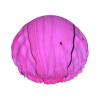 Large Shower Caps for Women Reusable - Pink Bright Wood Grain Print Double Layer Hair Cap for Shower with Peva Lining and Elastic Rope view 1