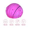 Large Shower Caps for Women Reusable - Pink Bright Wood Grain Print Double Layer Hair Cap for Shower with Peva Lining and Elastic Rope view 3