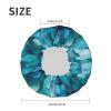 Large Shower Caps for Women Reusable - Ocean Marble Texture Print Double Layer Hair Cap for Shower with Peva Lining and Elastic Rope view 2