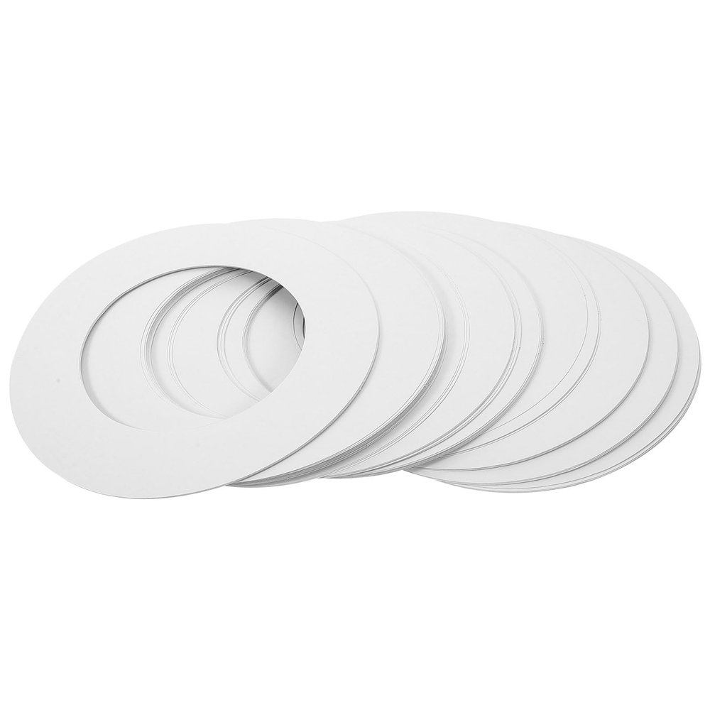 50pcs Wax Machine Paper Mat and Collar Ring Disposable Wax Warmer Pads for Hair Removal Easy Clean Protective Mat with Serrated Edge for Professional Home Use