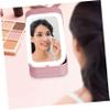 VALICLUD Led Mirror Brightness Levels Mirror Lights Travel Makeup Bag Makeup Organizer Storage Box for Women view 3