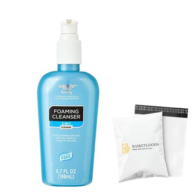BASKETGOODS Equate Beauty 2 in 1 Foaming Cleanser Facial Cleanser & Makeup Remover with Glycerin, Daily Face Wash Removes Dirt 6.7fl oz (Pack of 1)