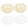 4pcs Reusable Silicone Face Mask Covers High Elasticity Facial Mask Holders for Maximum Absorption and Comfort for Skincare Routine view 1